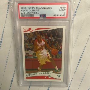 2006 Topps McDonald’s Kevin Durant All American Rookie RC #B19 PSA 9 Mint